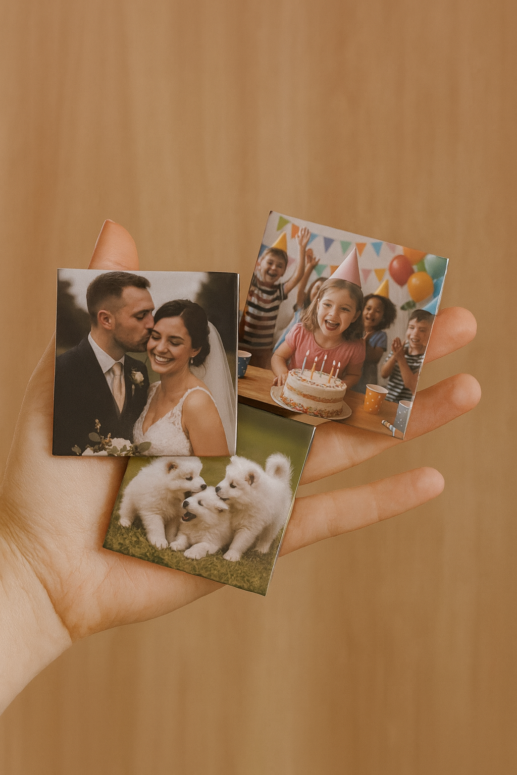 Personalizované fotomagnety 3 ks - Vlastní fotky třeba na lednici