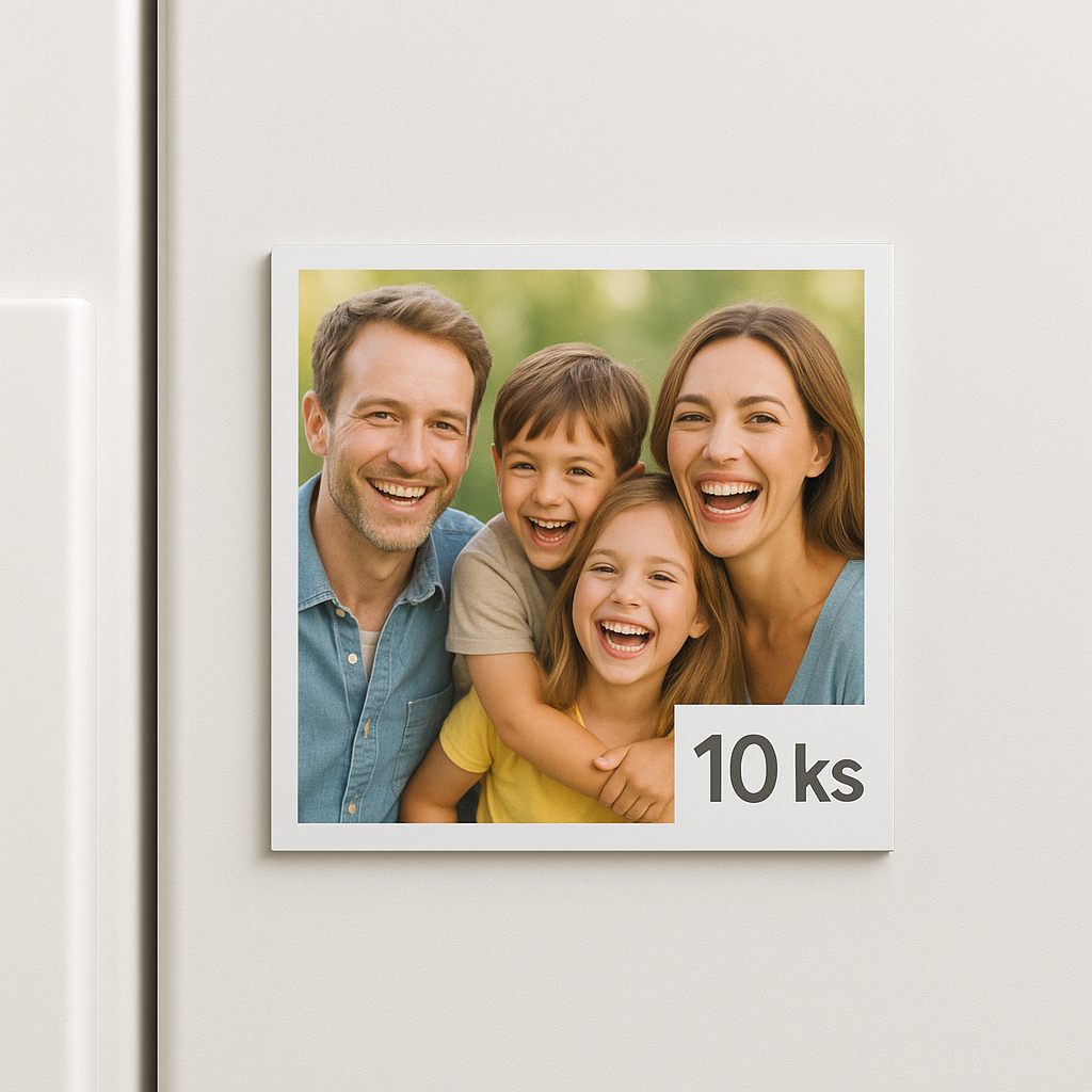 Personalizované fotomagnety 10 ks - Vlastní fotky třeba na lednici